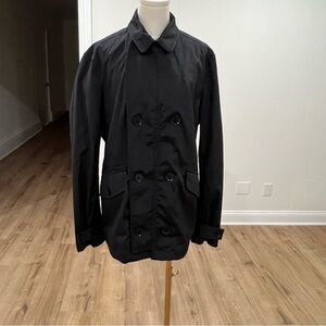 Banana Republic Black Zip Peacoat Size M